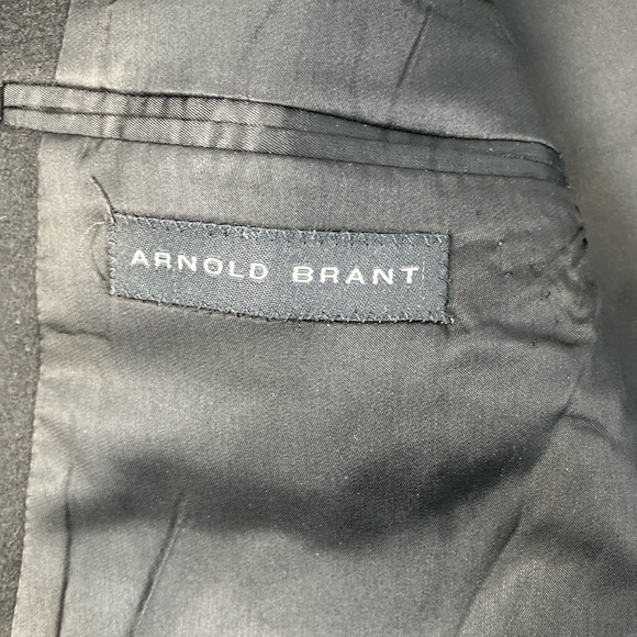 Arnold Brant 100% Cashmere Blazer Jacket Sport Coat 46R Black Classic Preppy - Picture 15 of 15